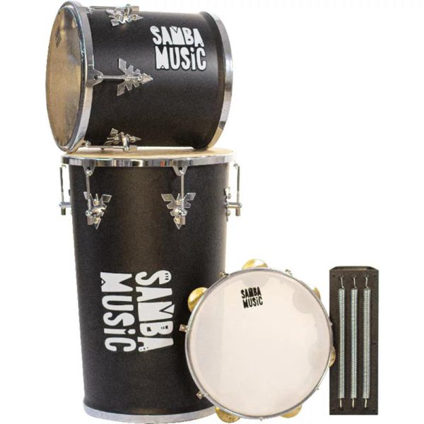 KIT SAMBA MUSIC PRETO REBOLO/REPIQUE/RECO/PANDEIRO