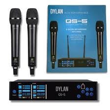 MICROFONE DYLAN SEM FIO DUPLO UHF QS 5