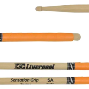BAQUETA LIVERPOOL SENSATION GRIP 5A PONTA MADEIRA EVA5AML LARANJA