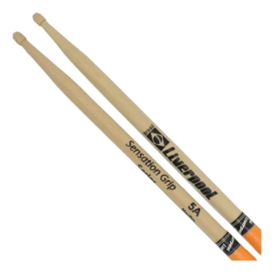 BAQUETA LIVERPOOL SENSATION GRIP 5A PONTA MADEIRA EVA5AML LARANJA