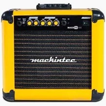 CAIXA MACKINTEC AMPLIFICADA PARA GUITARRA 15W RMS 6 POLEGADAS AMARELO