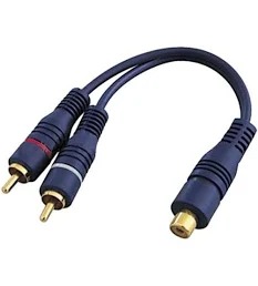 CABO RAVENNA Y 2RCA X 1JRCA GOLD 30CM PRETO