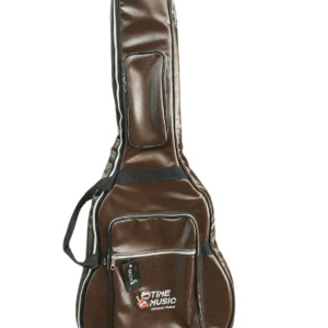 CAPA VIASOM TIME MUSIC SUPER PREMIUM VIOLÃO FOLK COURO MARROM PELÚCIA PRETA C103