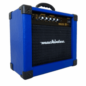 CAIXA MACKINTEC AMPLIFICADA PARA GUITARRA 15W RMS 6 POLEGADAS AZUL