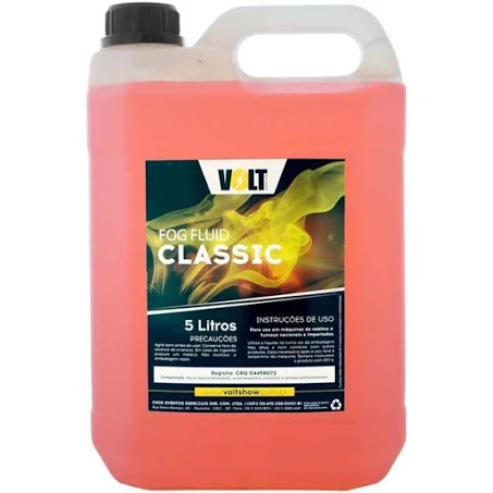GLICERINA VOLT CLASSIC P/MÁQUINA DE FUMAÇA 5LITROS MORANGO