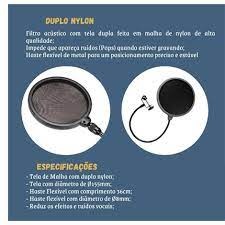 PROTETOR P/ MICROFONE SMART POP FILTER PS01