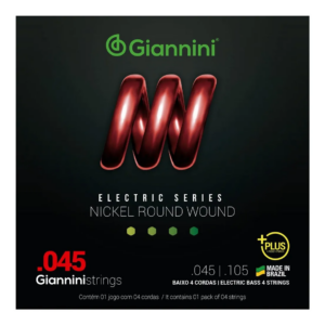 ENCORDOAMENTO GIANNINI BAIXO PESADO 4 CORDAS 045 GEEBRS