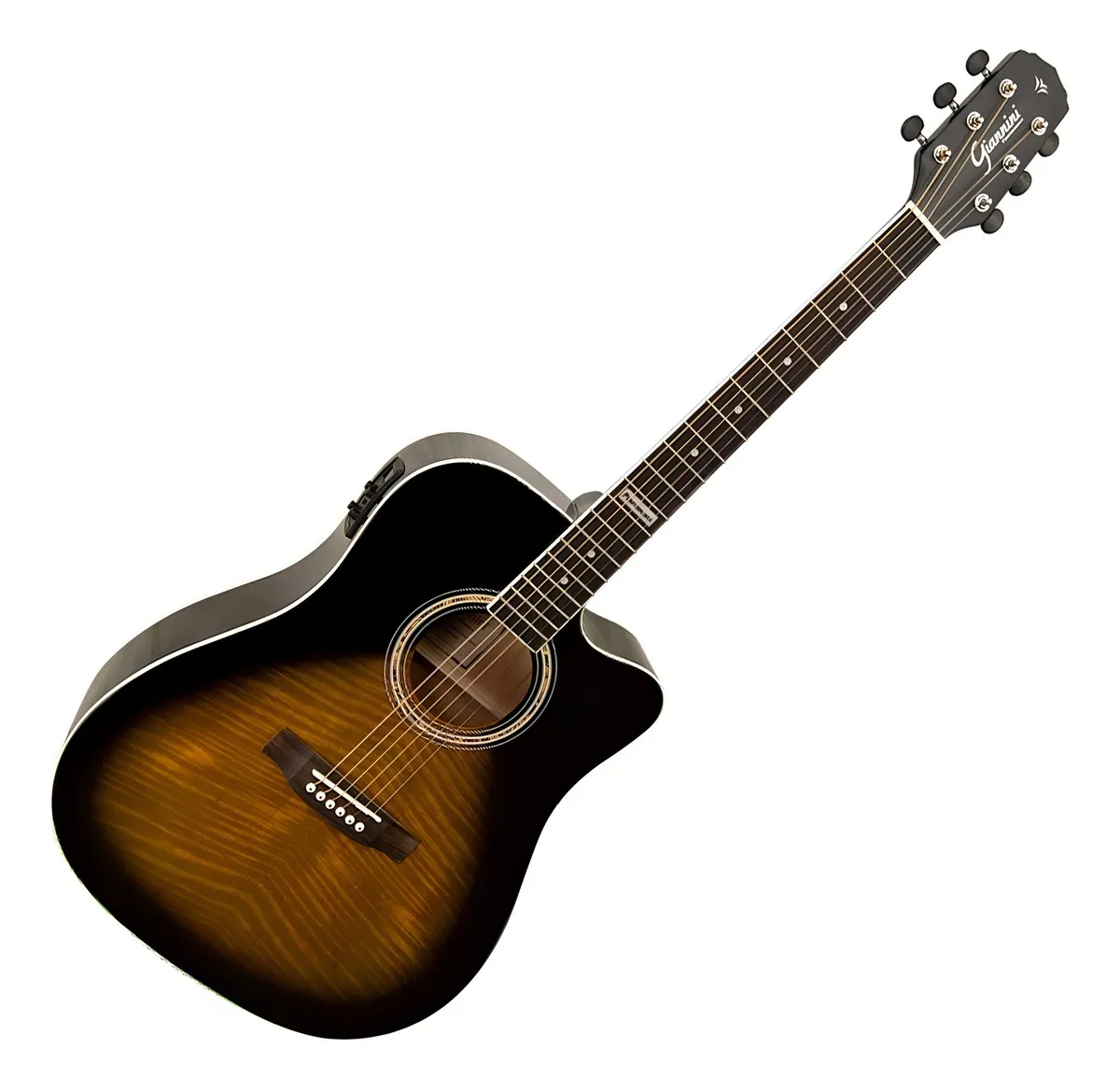 VIOLÃO GIANNINI AÇO ELÉTRICO FOLK GF1D CEQ TS