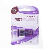 BATERIA MXT 9V 6LR61 ALCALINA ROXA