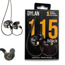 FONE DE OUVIDO DYLAN COM 1 DRIVE FULL RANGE STEREO POR LADO COM CABO FIXO DE 115