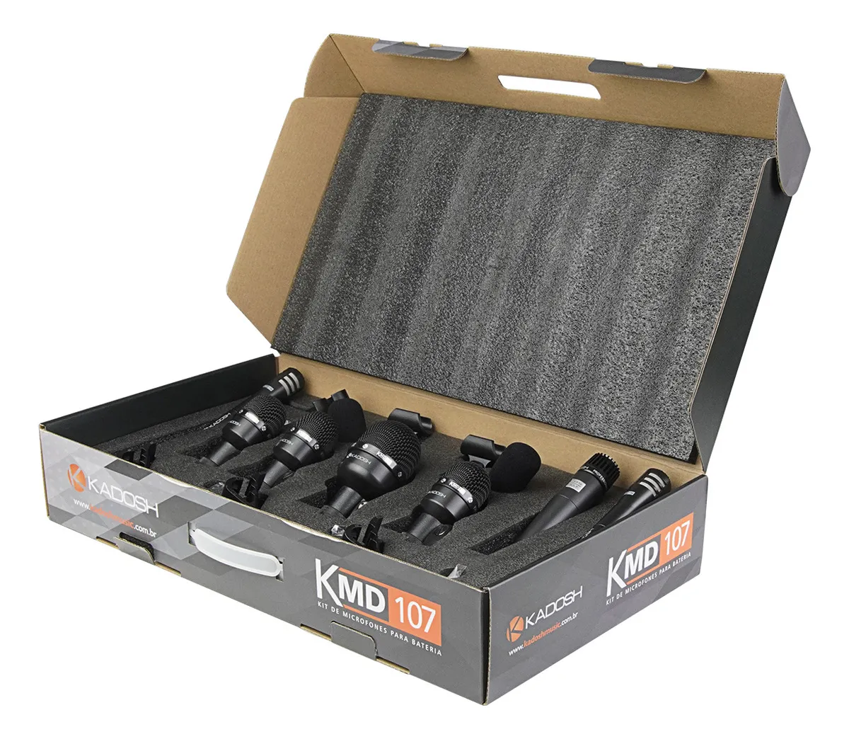 KIT MICROFONE KADOSH P/BATERIA KMD107