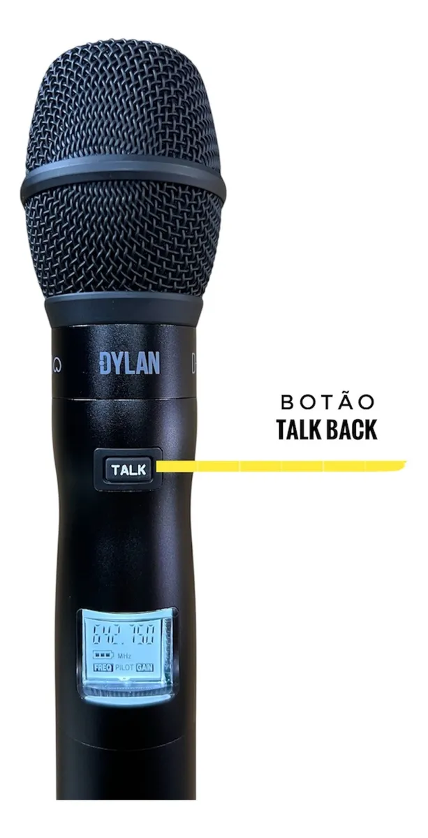 MICROFONE DYLAN S/FIO 1 BASTÃO TALKBACK D9001 TB