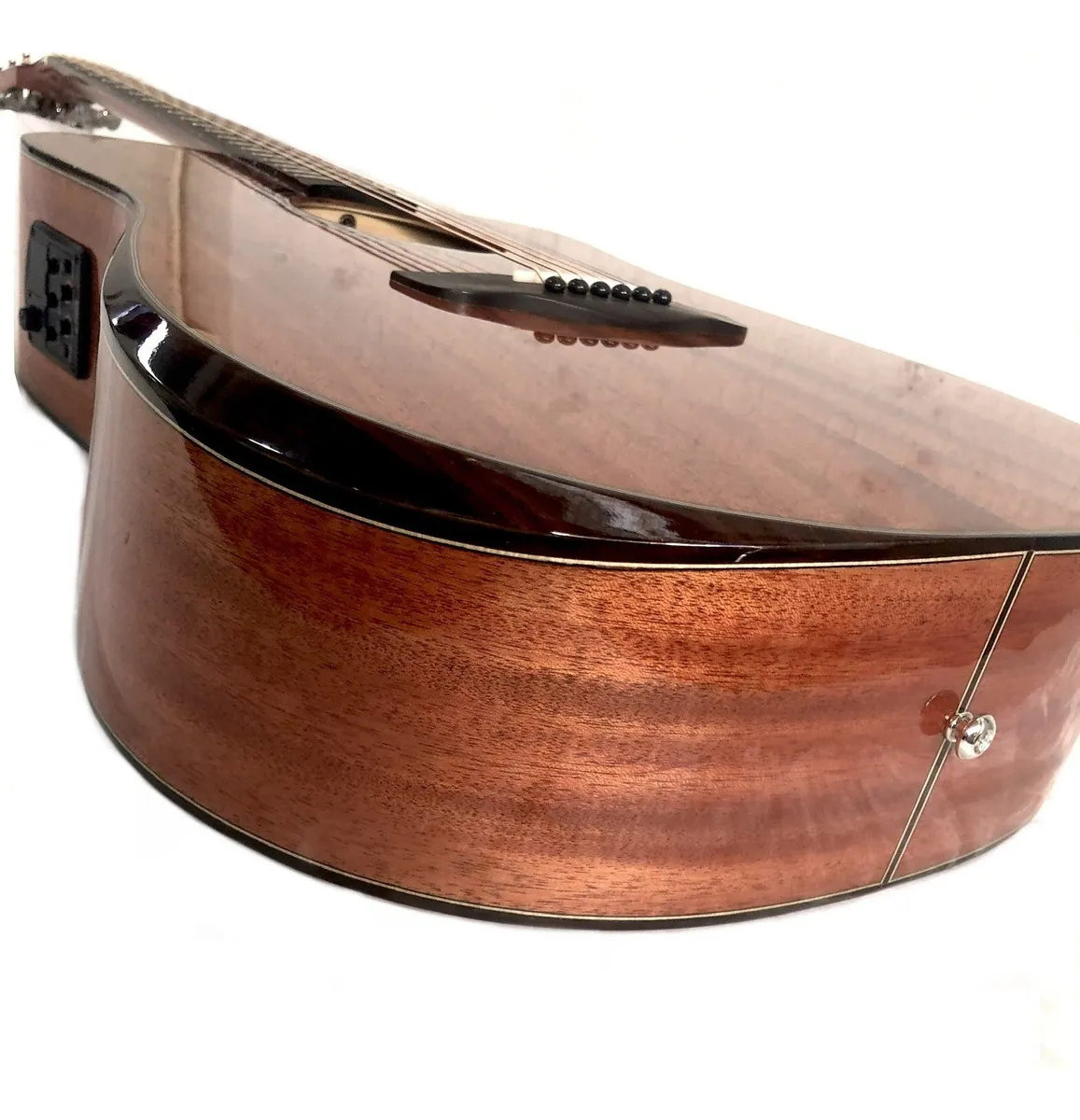 VIOLÃO ZELLMER SOLIDO PROVENANCE CUTWAY FOLK MAHOGANY FOSCO C/BAG