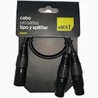 CABO MXT PRO SERIES TIPO Y SPLITTER XLR MACHO X DUAL XLR FÊMEA 40 CM PRETO