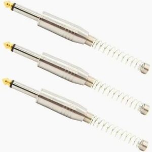 PLUG MXT P10 MONO DE METAL COM MOLA ESPIRAL DOURADA