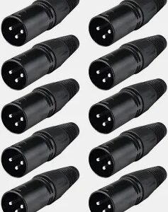 PLUG MXT XLR CANON MACHO METAL PROFISSIONAL PRETO (UNIDADE) C30MN3B