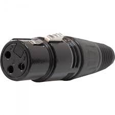 PLUG MXT XLR CANON FEMEA METAL PROFISSIONAL PRETO (UNIDADE) C30FN3B