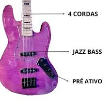 CONTRA BAIXO WALDMAN 4 CORDAS ATIVO GJJ500A FPP