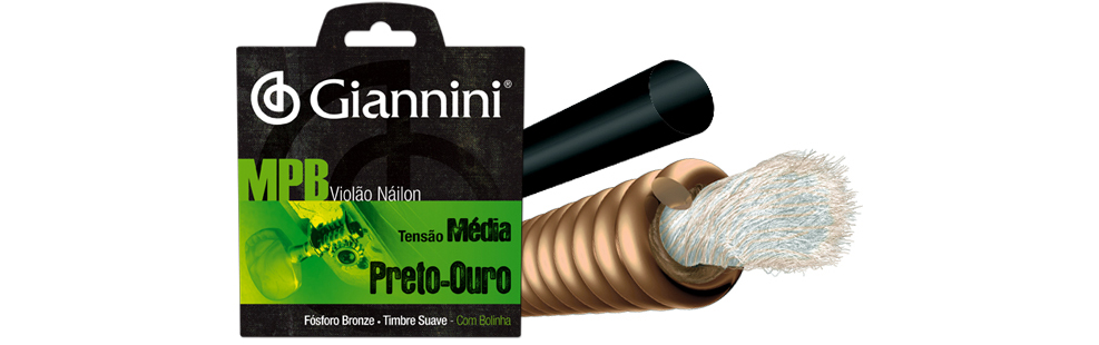 ENCORD GIANNINI VIOLAO NYLON PRETO/OURO C/B GENWBG