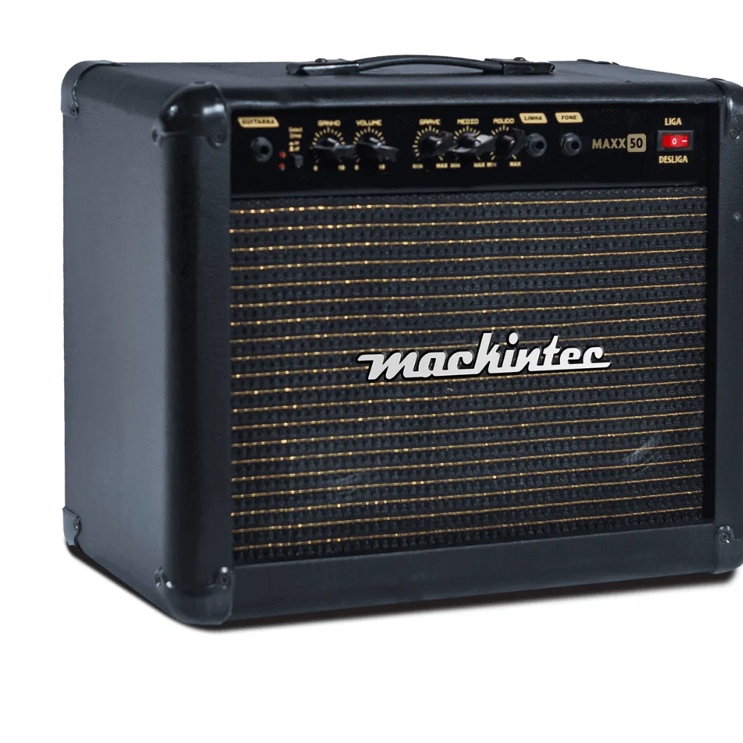 CAIXA MACKINTEC AMPLIFICADA GUITARRA MAXX 50 50W RMS PRETO