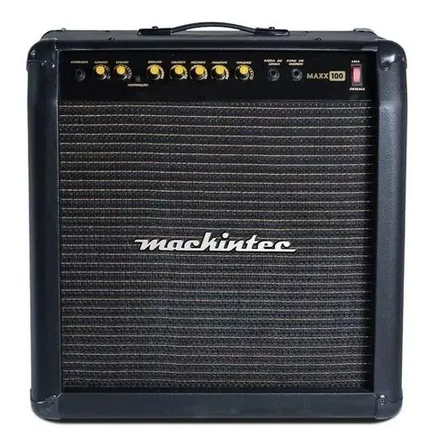 CAIXA MACKINTEC AMPLIFICADA PARA GUITARRA 100W RMS ALTO FALANTE DE 12 POLEGADAS PRETO MAXX100
