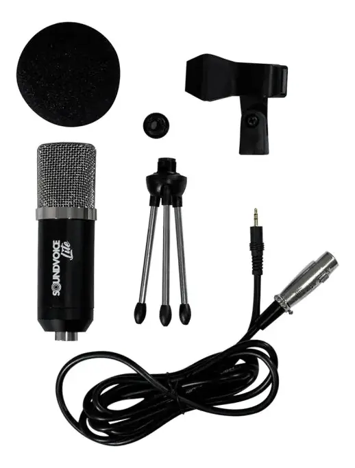 MICROFONE SOUNDVOICE CONDENSADOR SOUNDCASTING 800
