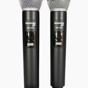 MICROFONE SOUNDVOICE DUPLO SEM FIO VHF MM120D