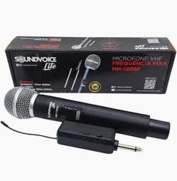 MICROFONE SOUNDVOICE SEM FIO VHF MM120SF