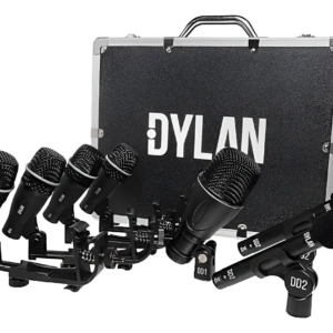 KIT MICROFONE DYLAN PARA BATERIA 7 MICROFONES