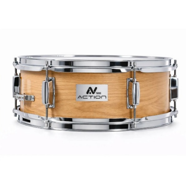 BATERIA TURBO ACTION 22 CROMADA MADEIRA CLARA