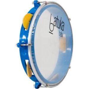 PANDEIRO BATUKA BABY 08P PELE CRISTAL GARRA FIXA AZUL