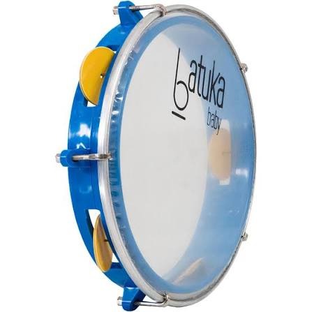 PANDEIRO BATUKA BABY 08P PELE CRISTAL GARRA FIXA AZUL