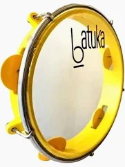 PANDEIRO BATUKA BABY 08P PELE CRISTAL GARRA FIXA AMARELO